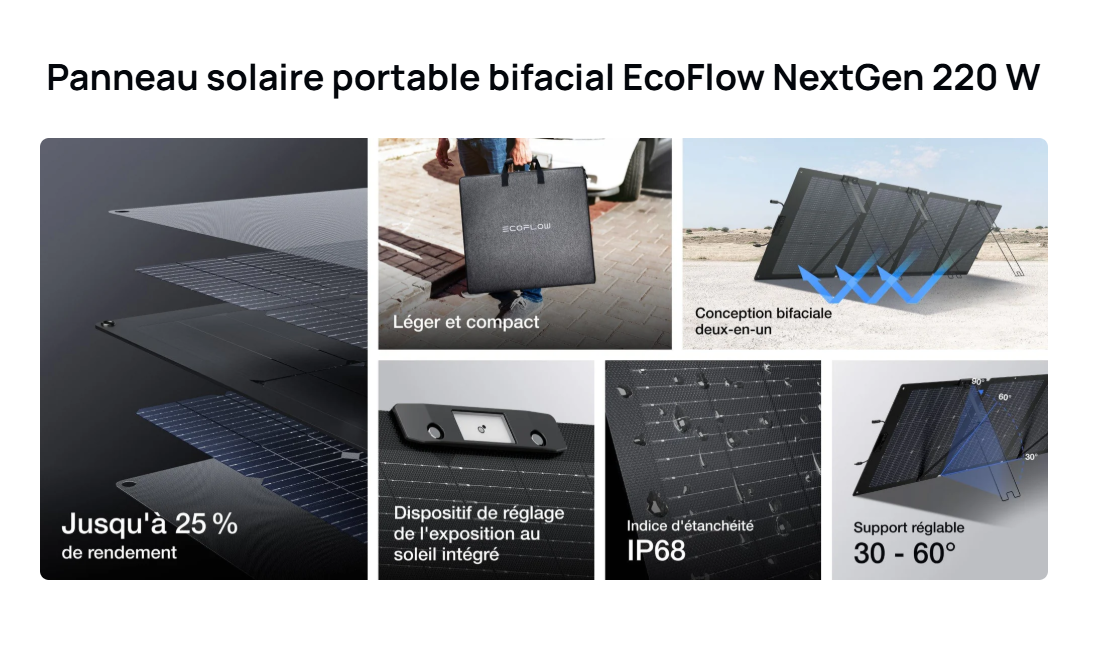 panneau solaire pliable 220V Ecoflow